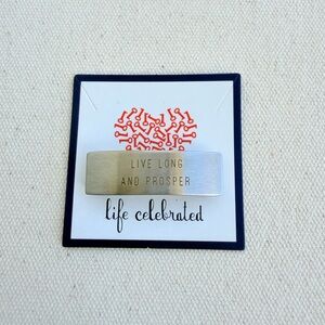 *Live Long and Prosper Charm* KEEP COLLECTIVE Retired *NIP* Silver Engraved